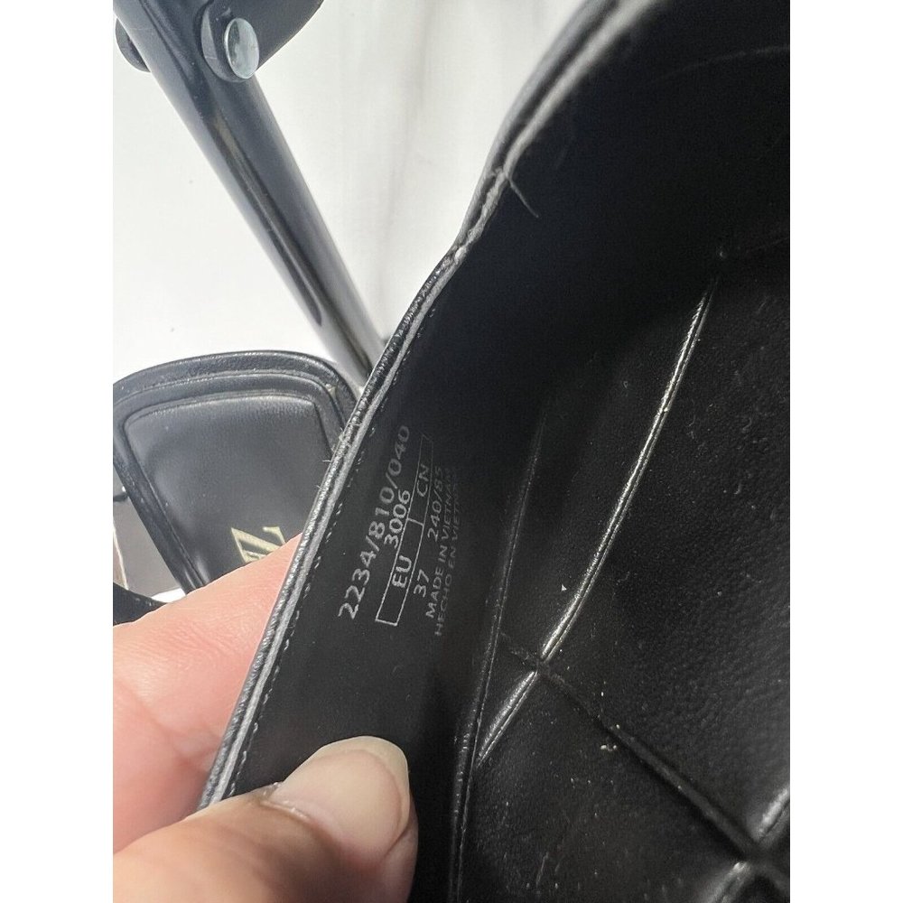 Zara Black Pumps Sz 6 New Air fit Technology Foam Heel - Picture 8 of 9